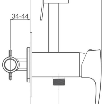 G 7207-6 Встроенный смеситель с гигиеническим душем Чёрный